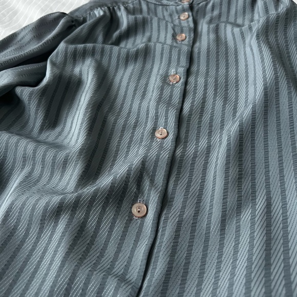 Vintage Cool-Grey striped blouse - Picture 4 of 4